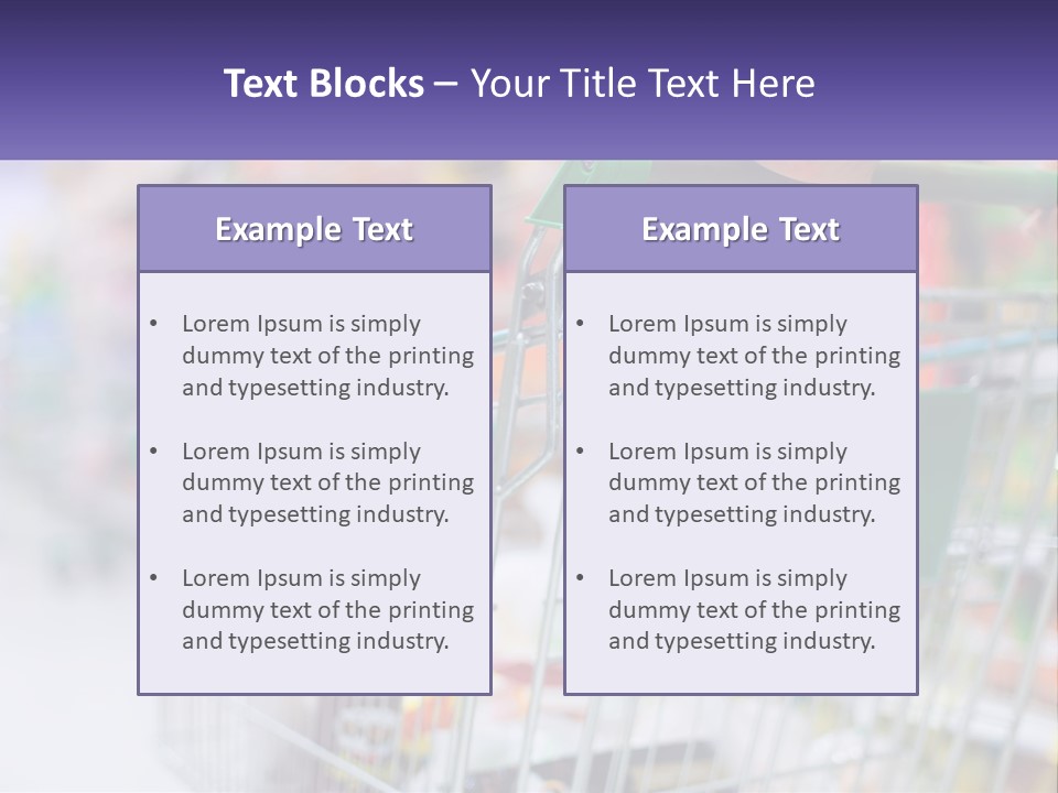 A Person Pushing A Shopping Cart In A Grocery Store PowerPoint Template