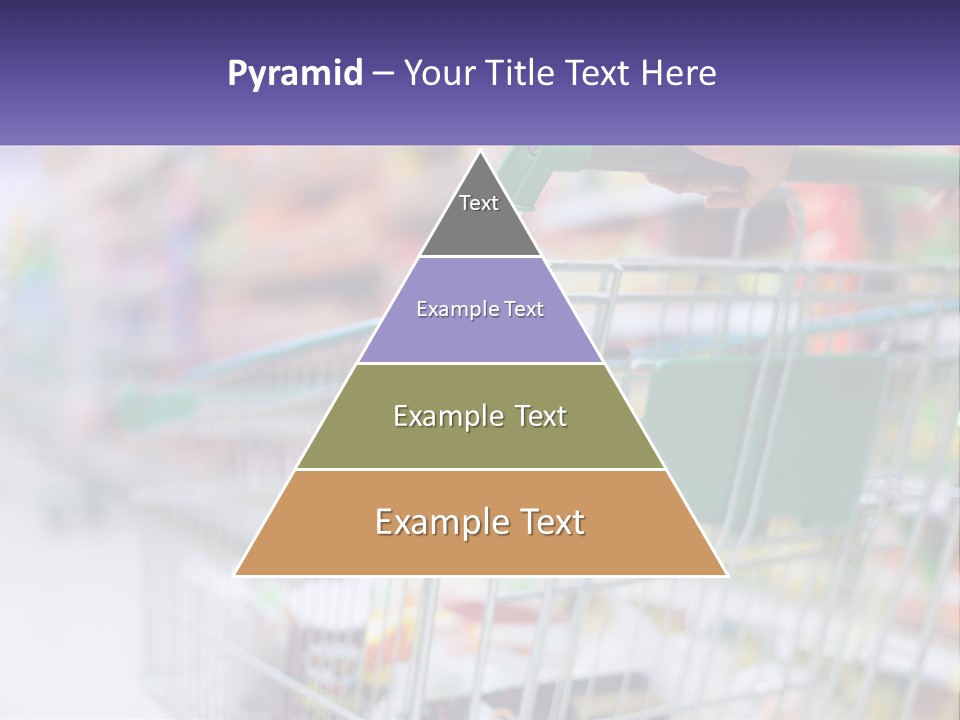 A Person Pushing A Shopping Cart In A Grocery Store PowerPoint Template