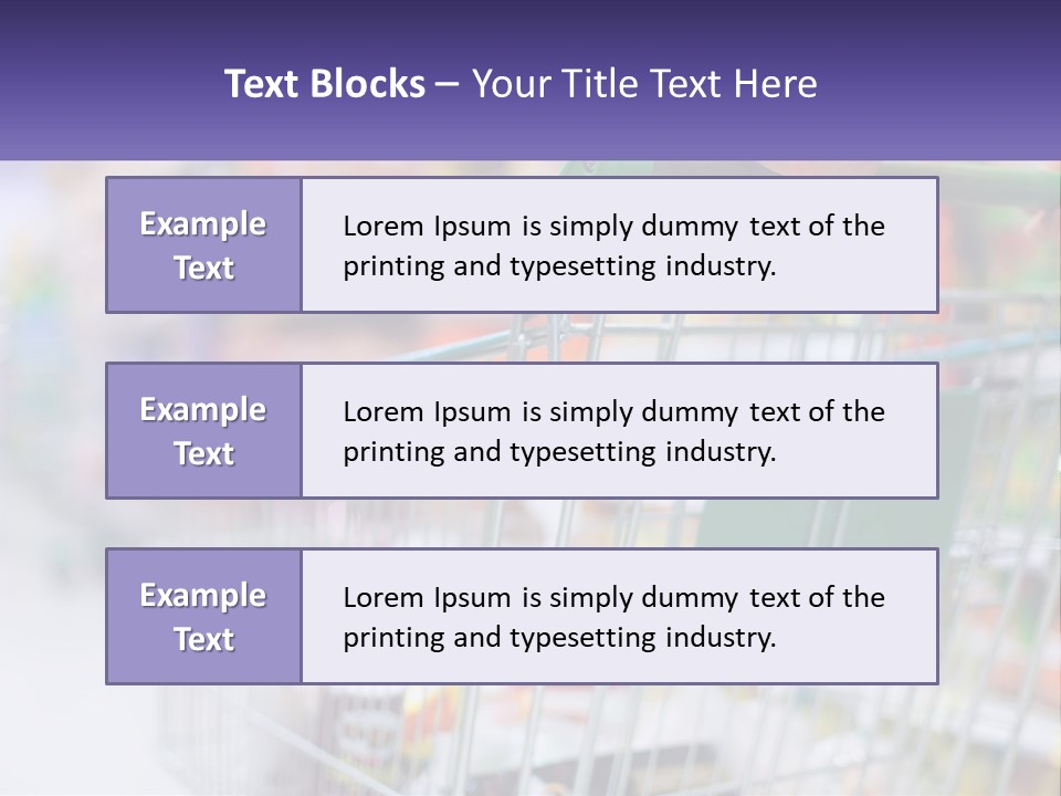 A Person Pushing A Shopping Cart In A Grocery Store PowerPoint Template