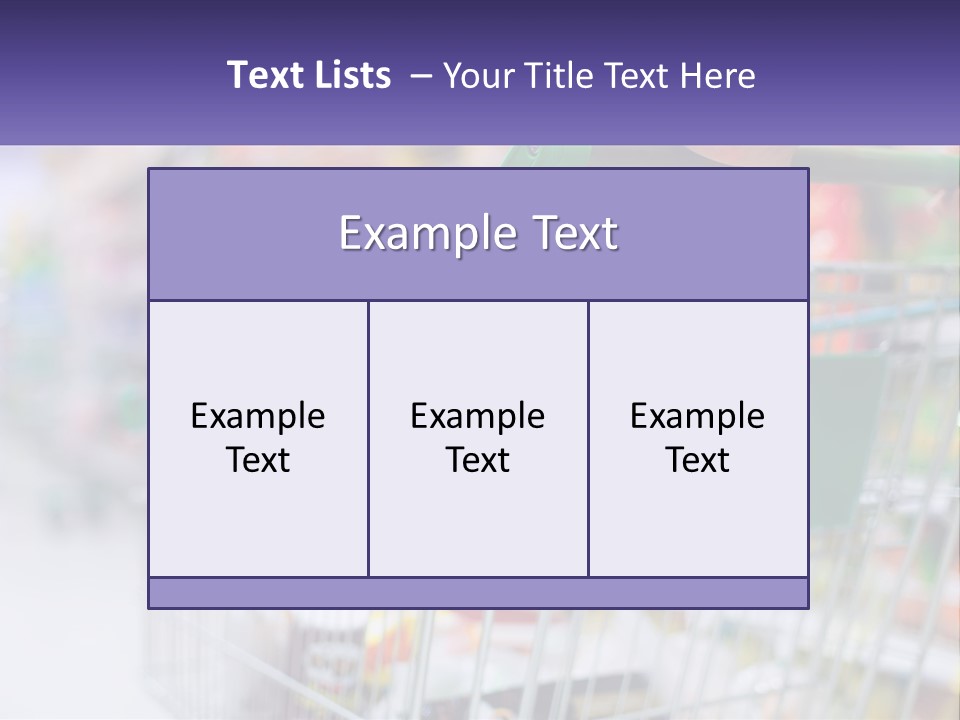 A Person Pushing A Shopping Cart In A Grocery Store PowerPoint Template