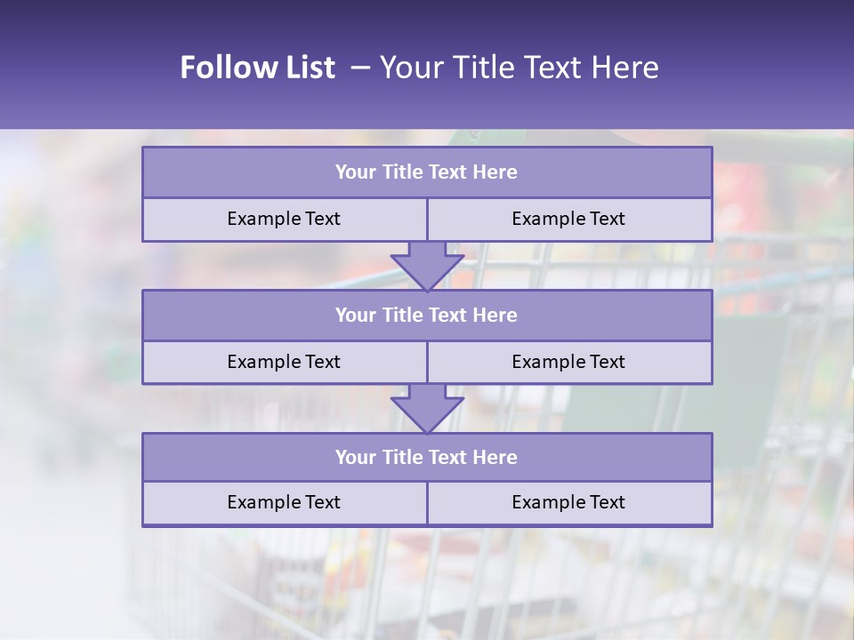 A Person Pushing A Shopping Cart In A Grocery Store PowerPoint Template