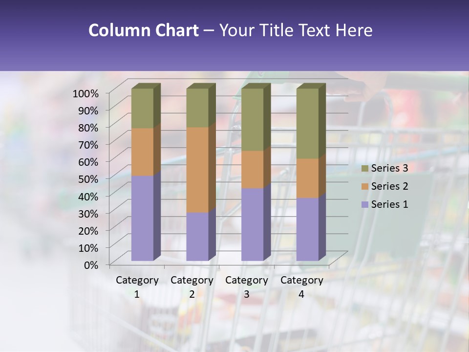 A Person Pushing A Shopping Cart In A Grocery Store PowerPoint Template