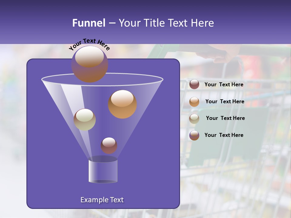 A Person Pushing A Shopping Cart In A Grocery Store PowerPoint Template