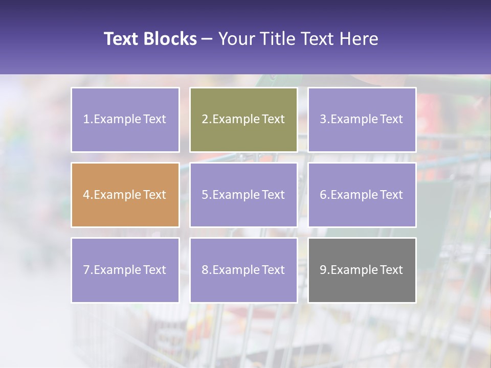 A Person Pushing A Shopping Cart In A Grocery Store PowerPoint Template