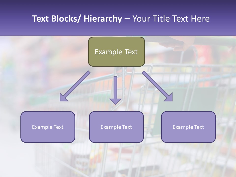 A Person Pushing A Shopping Cart In A Grocery Store PowerPoint Template