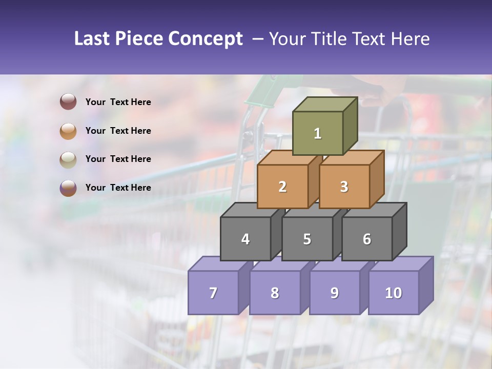 A Person Pushing A Shopping Cart In A Grocery Store PowerPoint Template