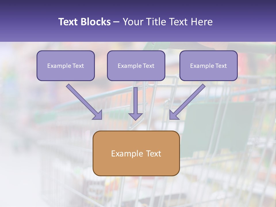 A Person Pushing A Shopping Cart In A Grocery Store PowerPoint Template