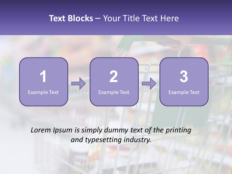 A Person Pushing A Shopping Cart In A Grocery Store PowerPoint Template
