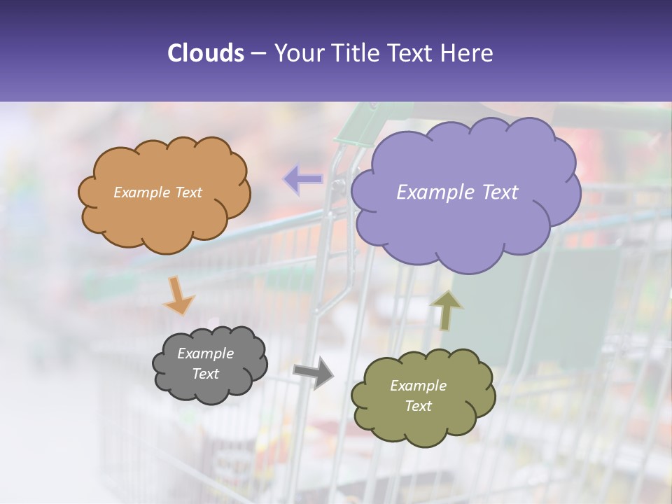 A Person Pushing A Shopping Cart In A Grocery Store PowerPoint Template