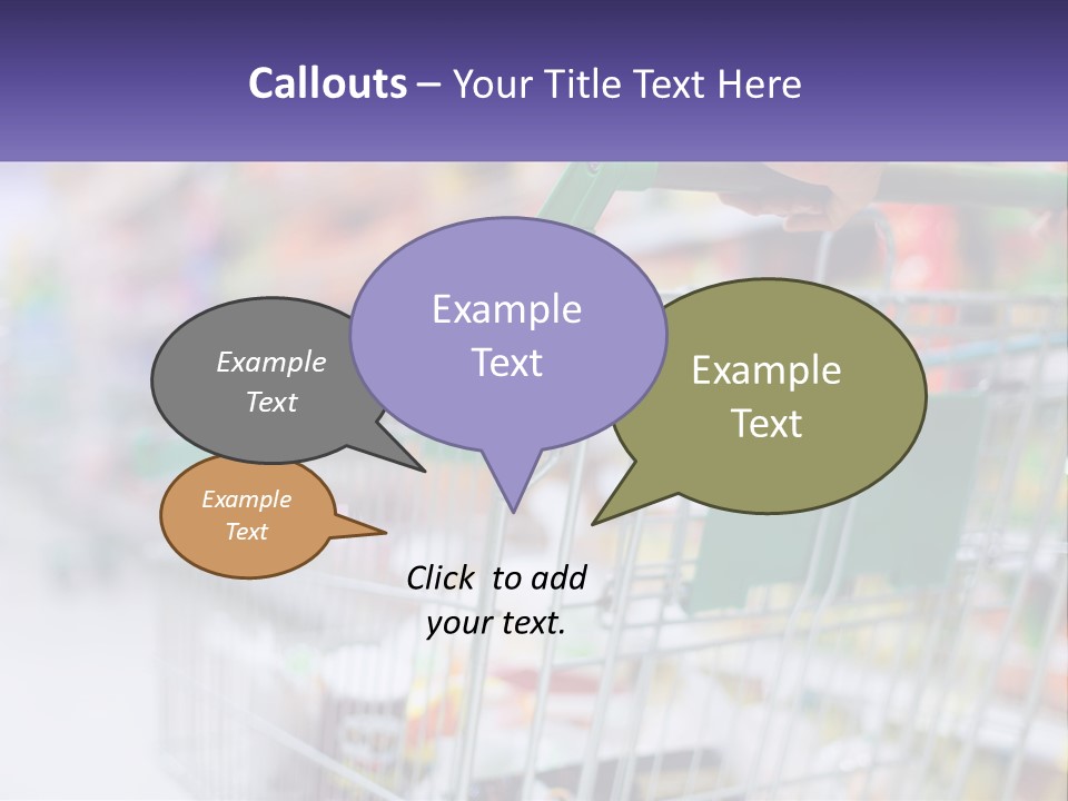 A Person Pushing A Shopping Cart In A Grocery Store PowerPoint Template