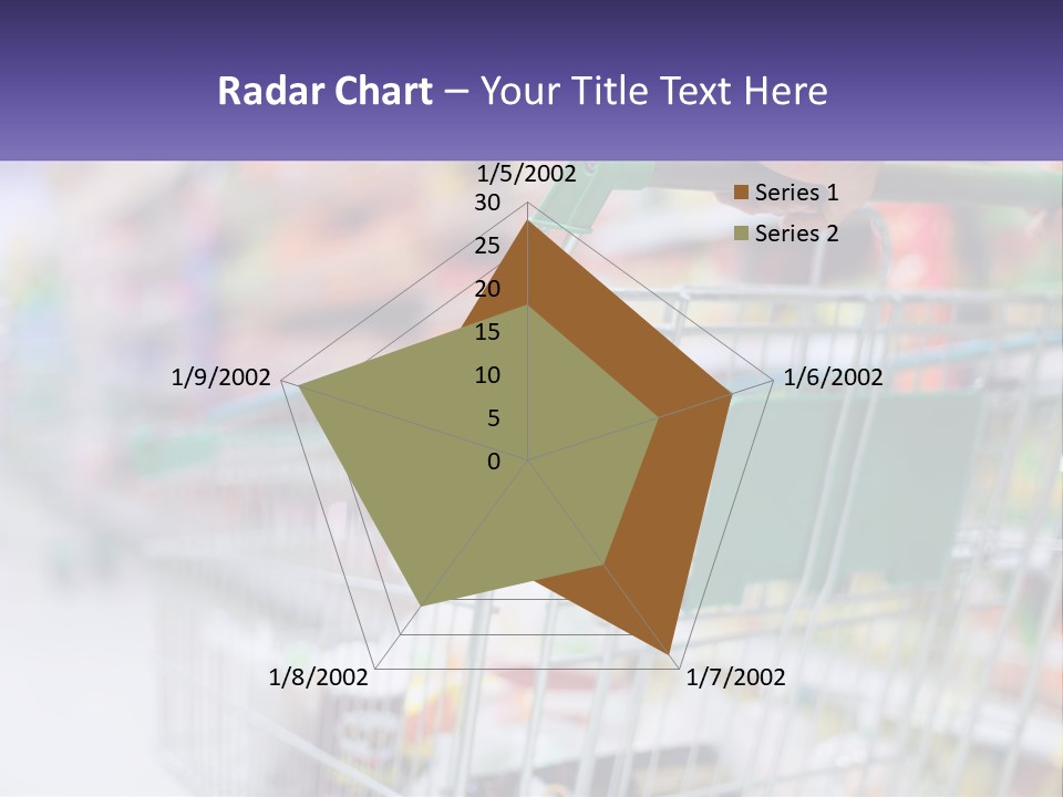 A Person Pushing A Shopping Cart In A Grocery Store PowerPoint Template