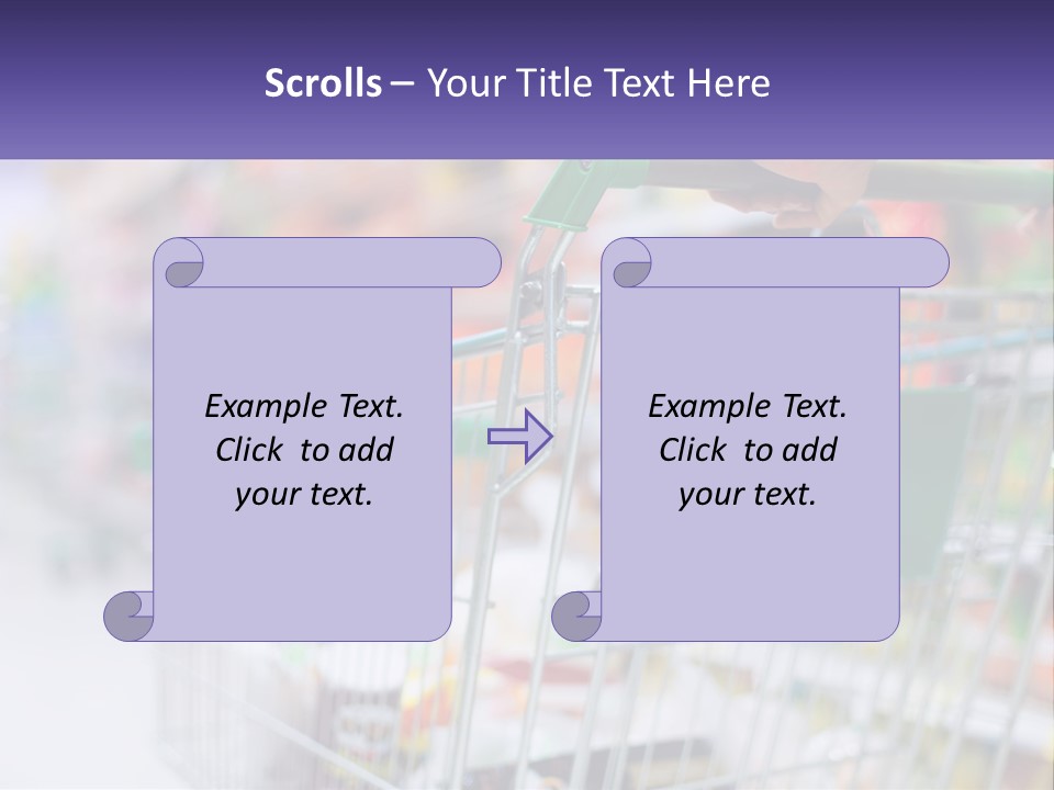 A Person Pushing A Shopping Cart In A Grocery Store PowerPoint Template
