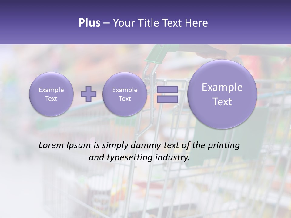 A Person Pushing A Shopping Cart In A Grocery Store PowerPoint Template