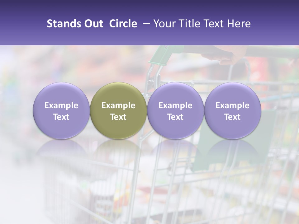 A Person Pushing A Shopping Cart In A Grocery Store PowerPoint Template