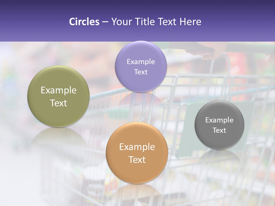 A Person Pushing A Shopping Cart In A Grocery Store PowerPoint Template