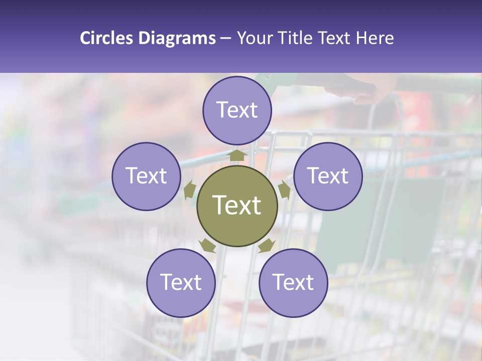 A Person Pushing A Shopping Cart In A Grocery Store PowerPoint Template
