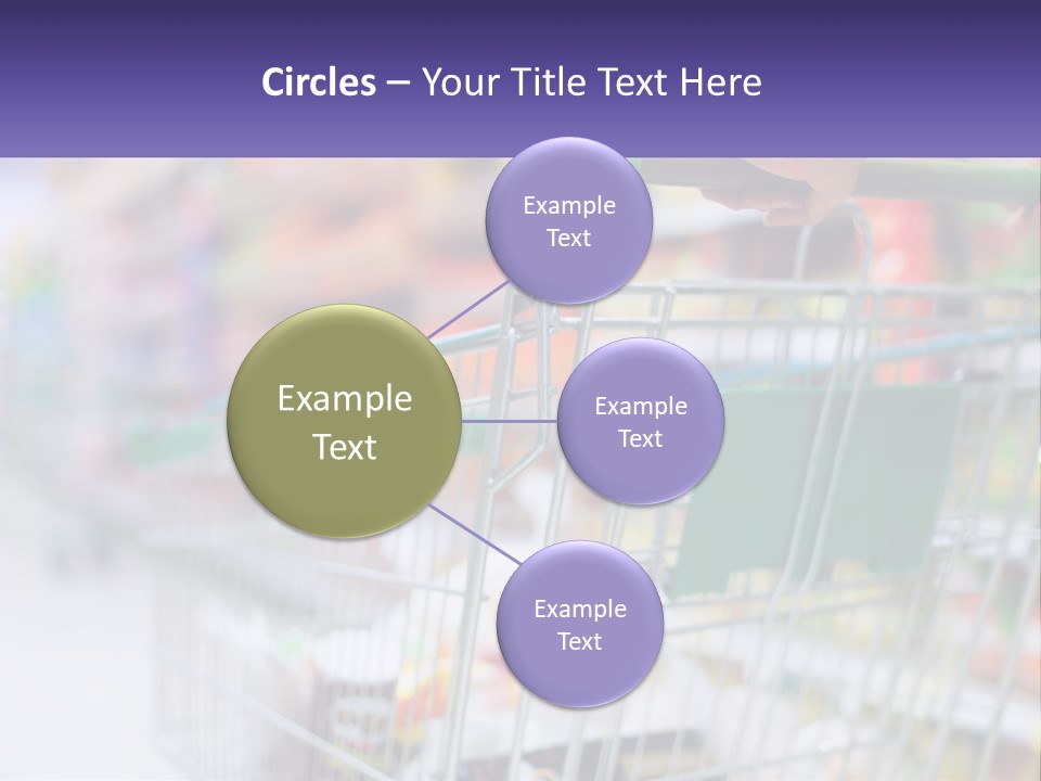 A Person Pushing A Shopping Cart In A Grocery Store PowerPoint Template