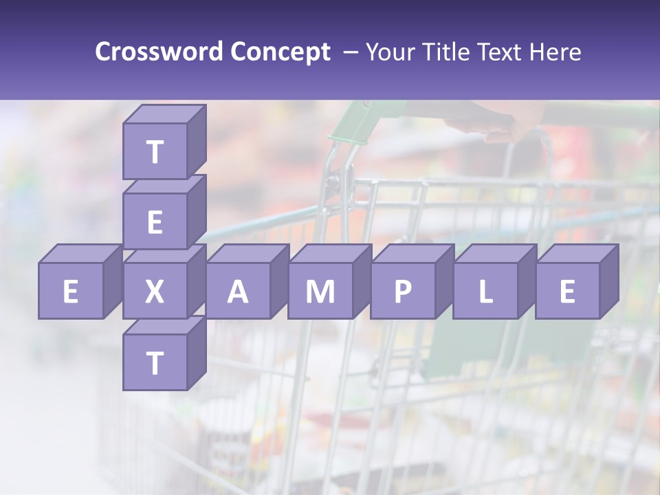 A Person Pushing A Shopping Cart In A Grocery Store PowerPoint Template