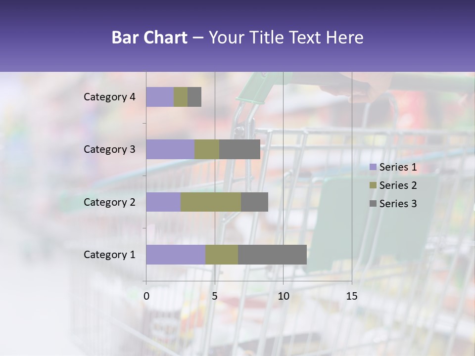 A Person Pushing A Shopping Cart In A Grocery Store PowerPoint Template
