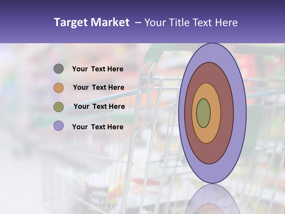 A Person Pushing A Shopping Cart In A Grocery Store PowerPoint Template