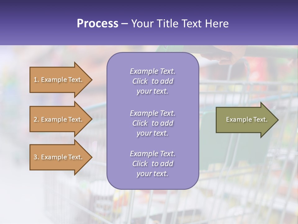 A Person Pushing A Shopping Cart In A Grocery Store PowerPoint Template