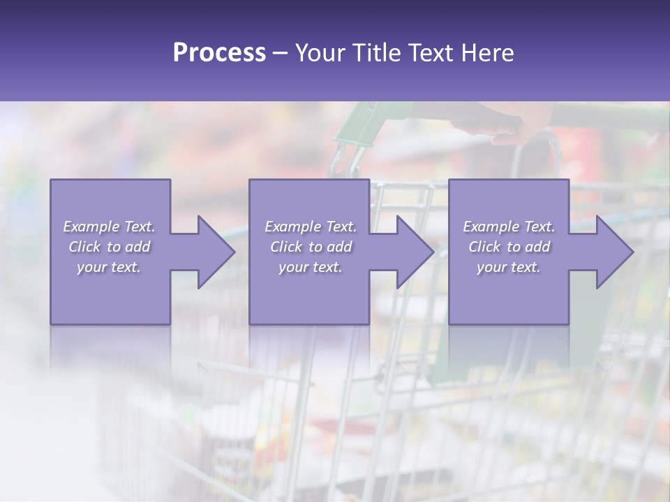 A Person Pushing A Shopping Cart In A Grocery Store PowerPoint Template
