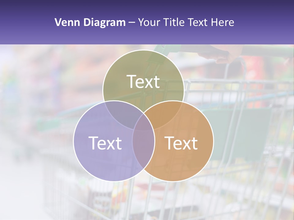 A Person Pushing A Shopping Cart In A Grocery Store PowerPoint Template
