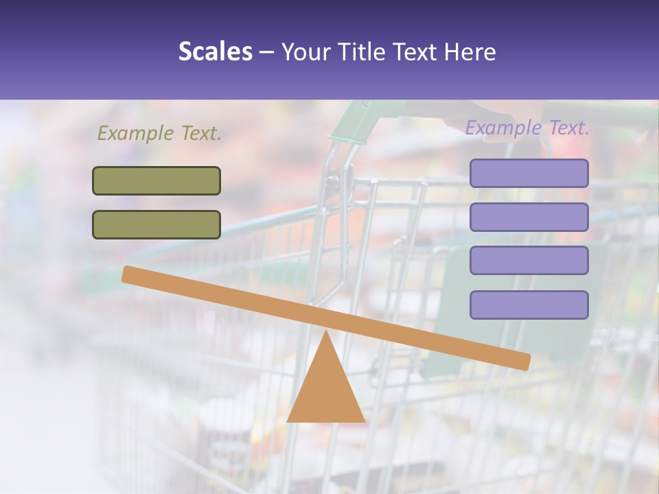 A Person Pushing A Shopping Cart In A Grocery Store PowerPoint Template
