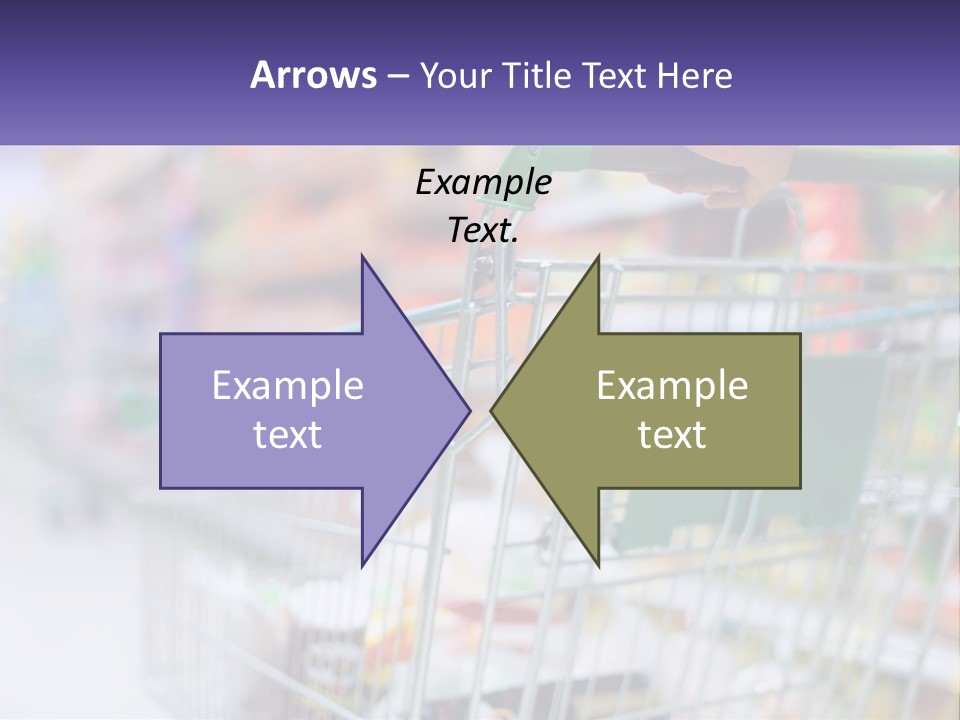 A Person Pushing A Shopping Cart In A Grocery Store PowerPoint Template