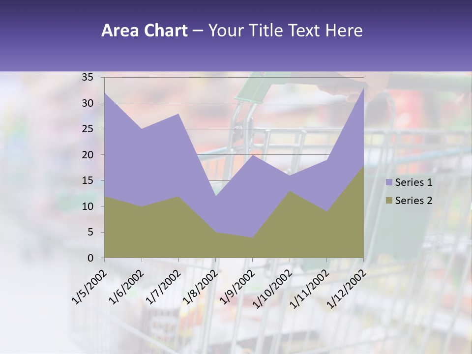 A Person Pushing A Shopping Cart In A Grocery Store PowerPoint Template