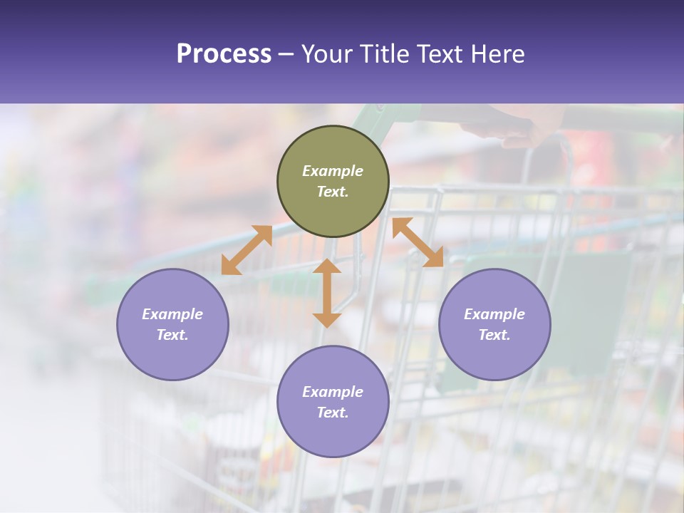 A Person Pushing A Shopping Cart In A Grocery Store PowerPoint Template