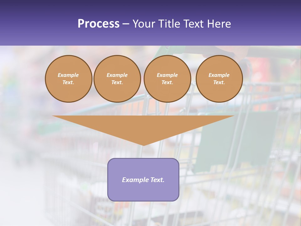 A Person Pushing A Shopping Cart In A Grocery Store PowerPoint Template