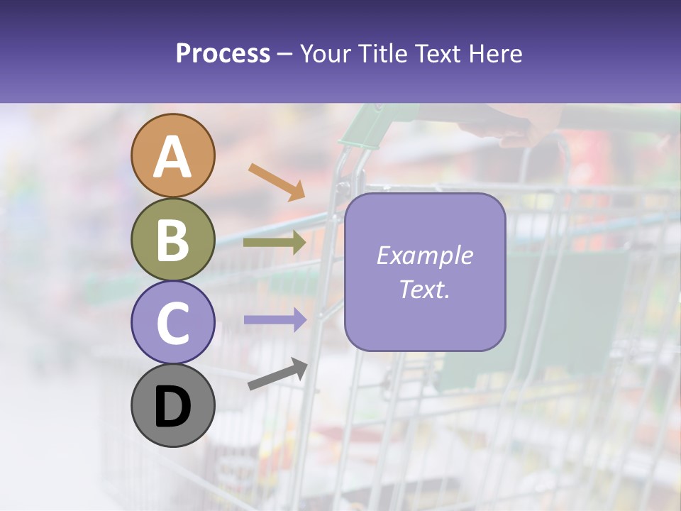 A Person Pushing A Shopping Cart In A Grocery Store PowerPoint Template