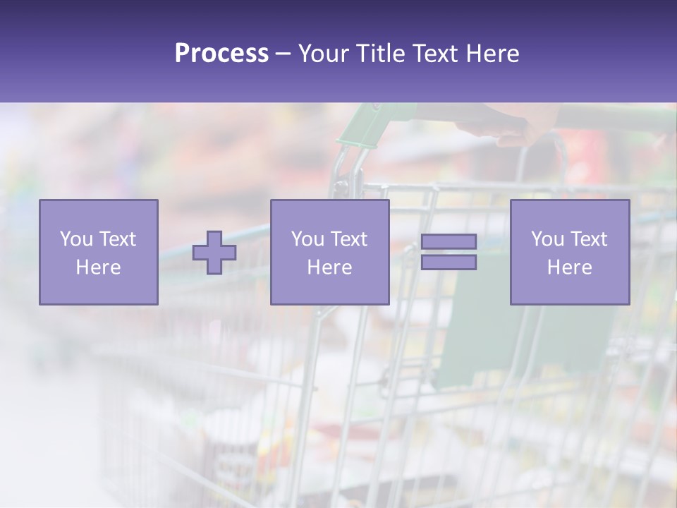 A Person Pushing A Shopping Cart In A Grocery Store PowerPoint Template