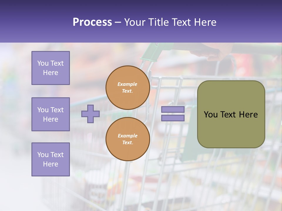 A Person Pushing A Shopping Cart In A Grocery Store PowerPoint Template