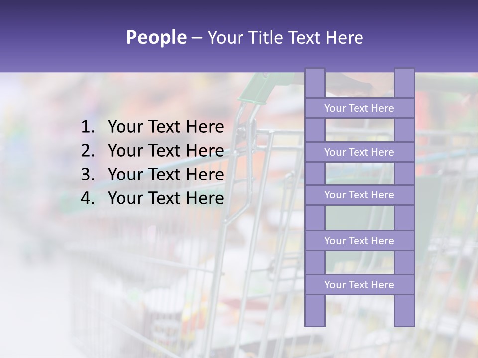 A Person Pushing A Shopping Cart In A Grocery Store PowerPoint Template