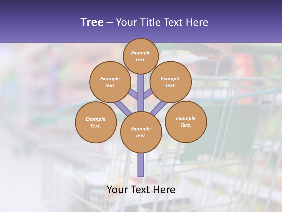 A Person Pushing A Shopping Cart In A Grocery Store PowerPoint Template