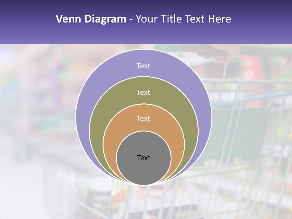 A Person Pushing A Shopping Cart In A Grocery Store PowerPoint Template
