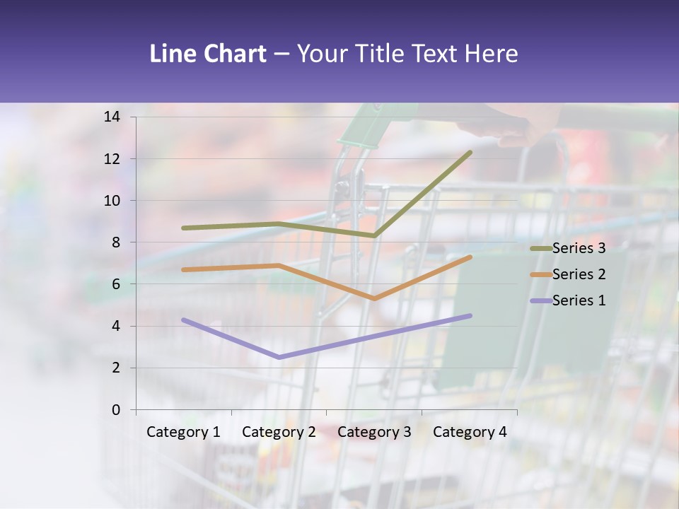 A Person Pushing A Shopping Cart In A Grocery Store PowerPoint Template