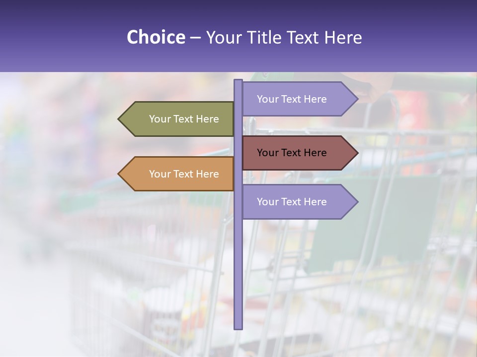 A Person Pushing A Shopping Cart In A Grocery Store PowerPoint Template