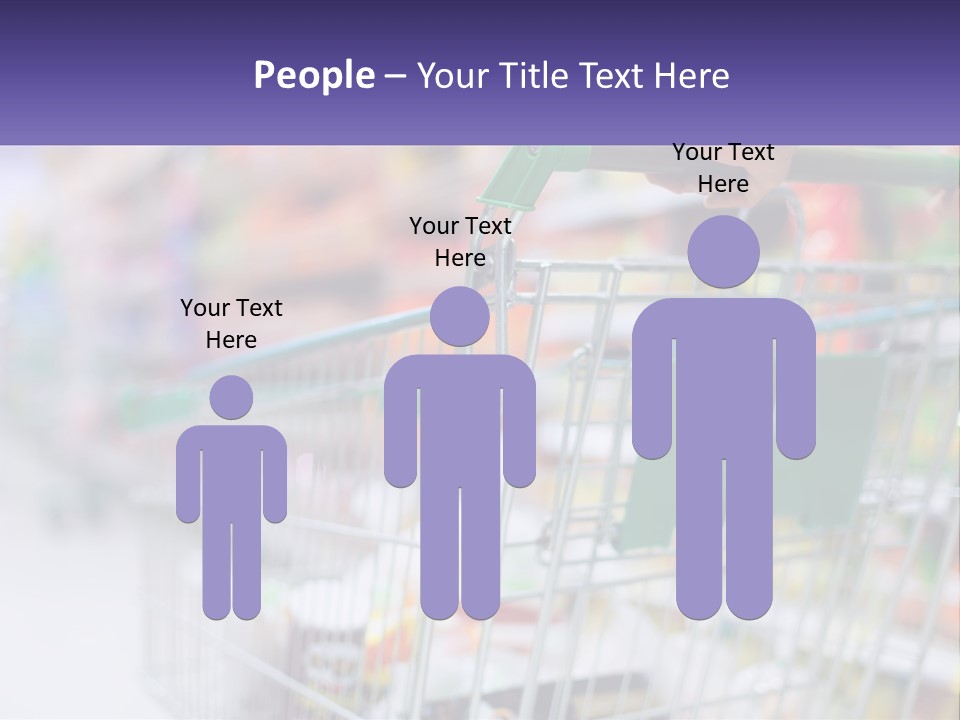 A Person Pushing A Shopping Cart In A Grocery Store PowerPoint Template