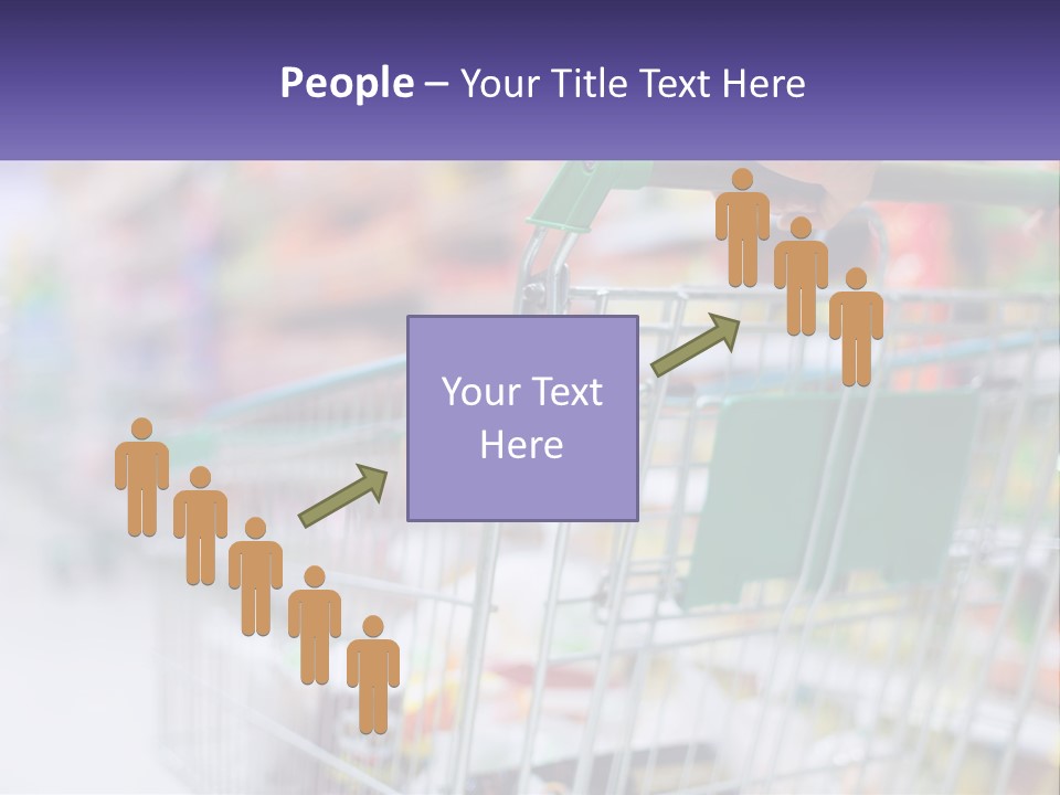 A Person Pushing A Shopping Cart In A Grocery Store PowerPoint Template