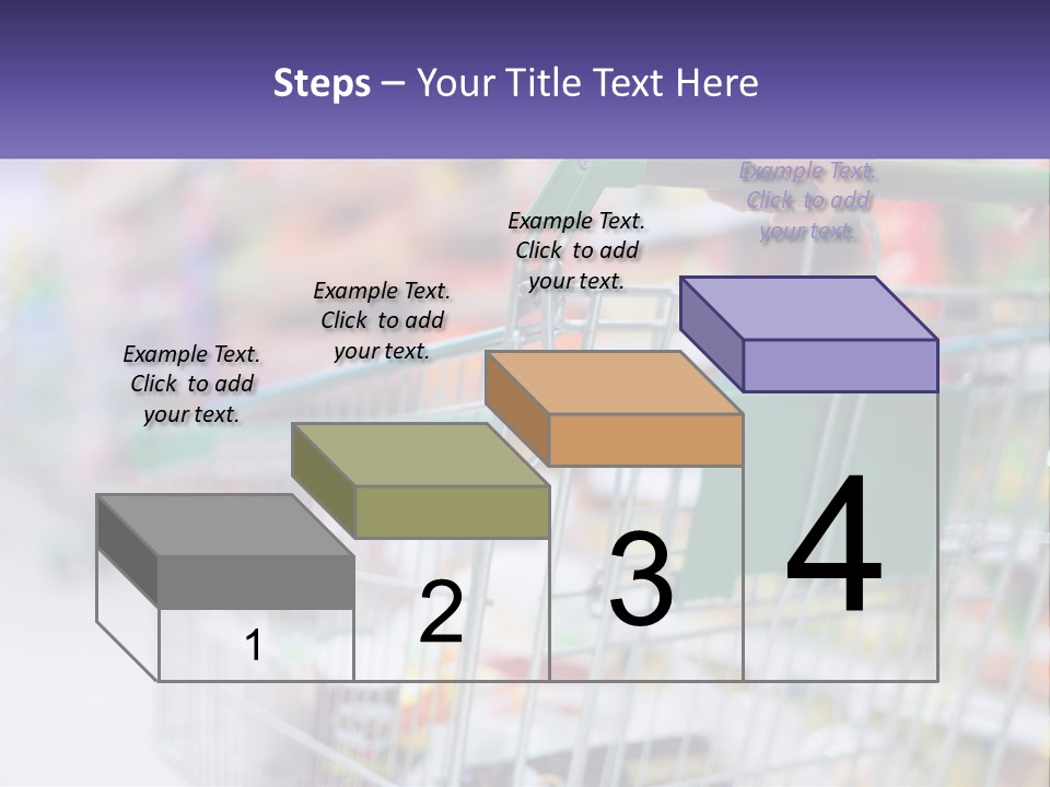 A Person Pushing A Shopping Cart In A Grocery Store PowerPoint Template