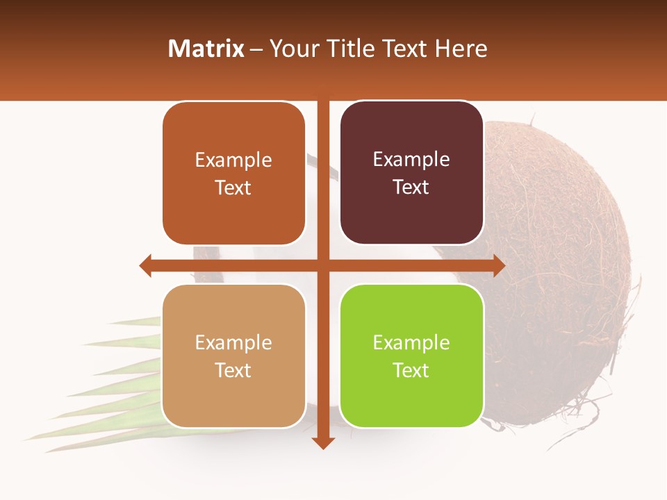 A Coconut With A Piece Of Coconut On Top Of It PowerPoint Template