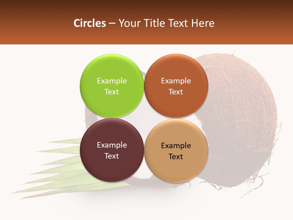 A Coconut With A Piece Of Coconut On Top Of It PowerPoint Template