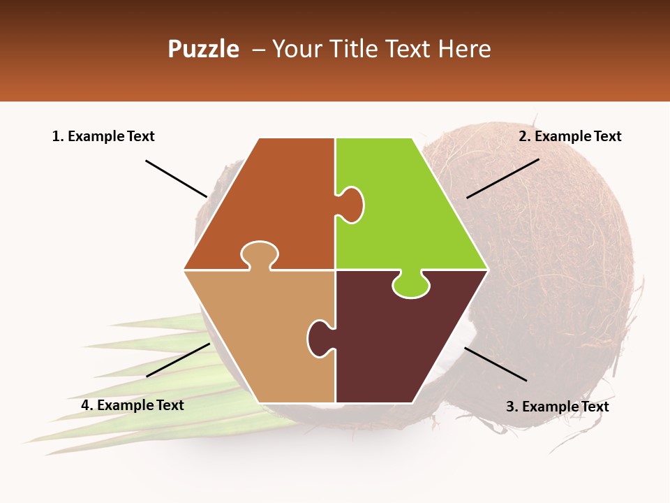 A Coconut With A Piece Of Coconut On Top Of It PowerPoint Template