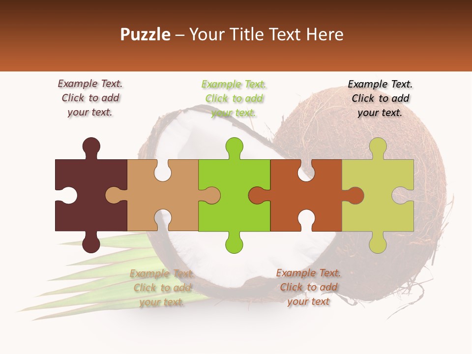 A Coconut With A Piece Of Coconut On Top Of It PowerPoint Template