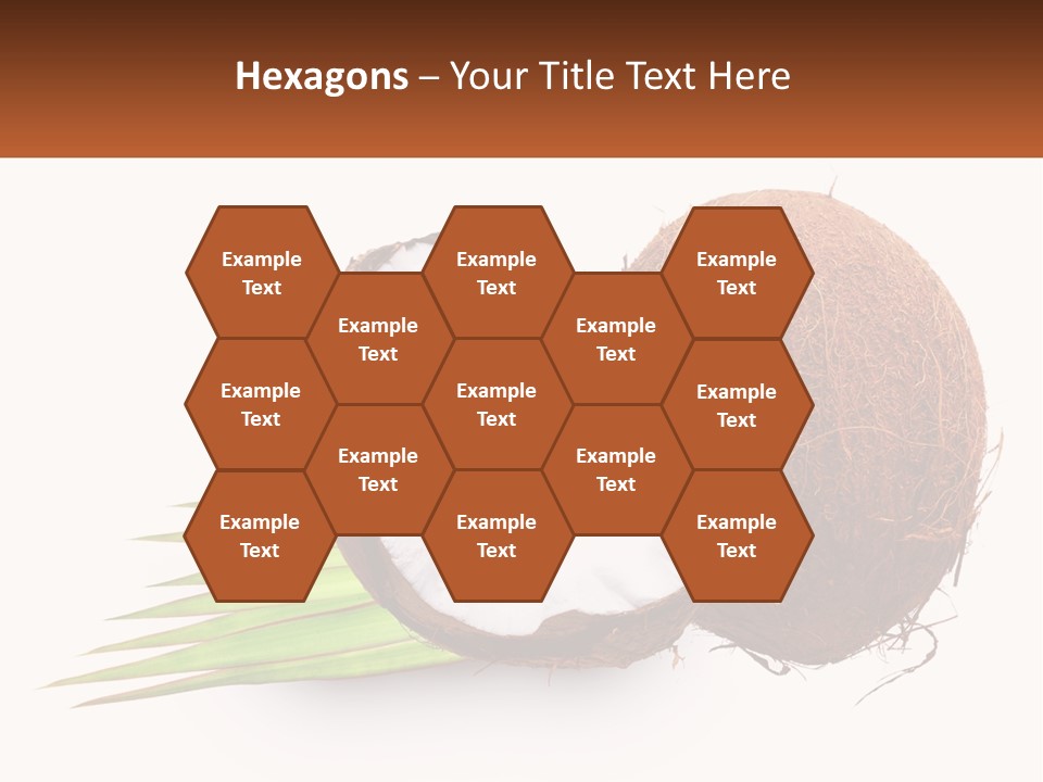 A Coconut With A Piece Of Coconut On Top Of It PowerPoint Template