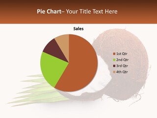 A Coconut With A Piece Of Coconut On Top Of It PowerPoint Template