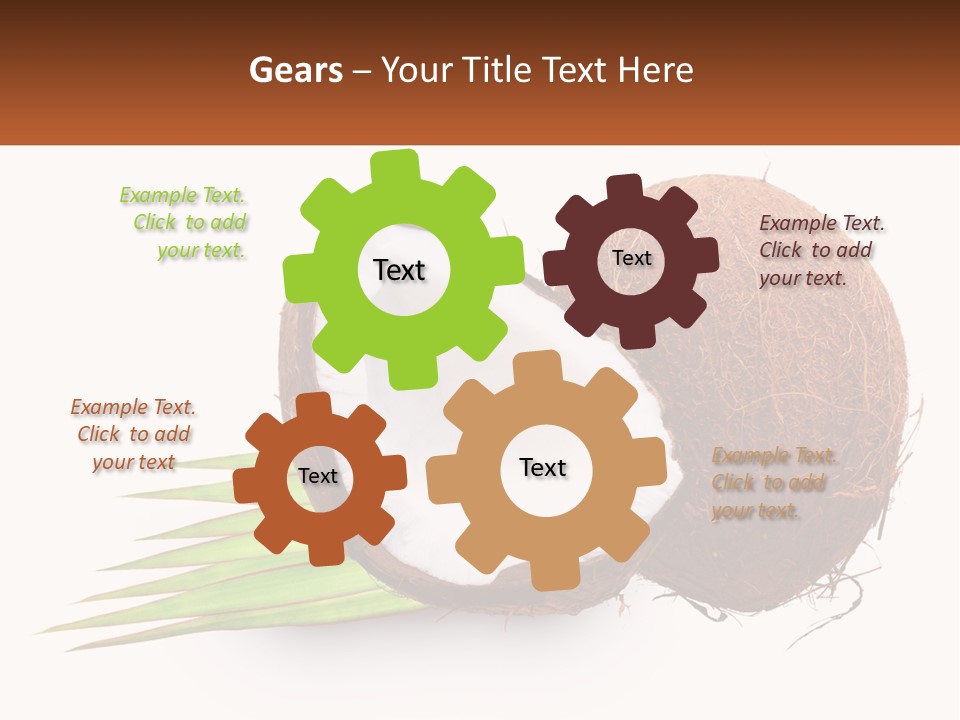 A Coconut With A Piece Of Coconut On Top Of It PowerPoint Template